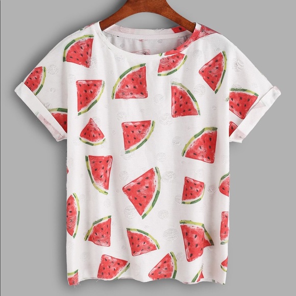 Frayed Watermelon Top - Picture 1 of 1